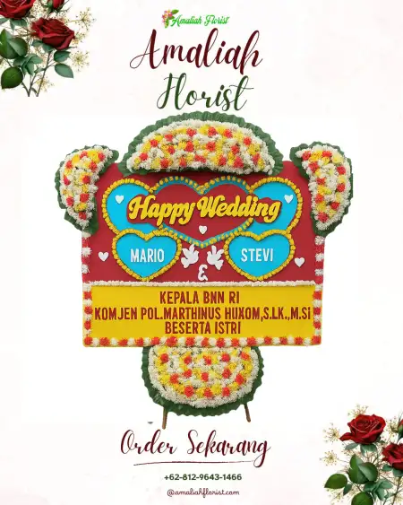 Papan Bunga Pernikahan Sumurkidang